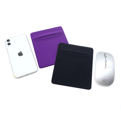 Lycra Mouse Hard Drive Storage Pouch with Pen Pouch Stick on Laptop Slim Mouse Sleeve Holder